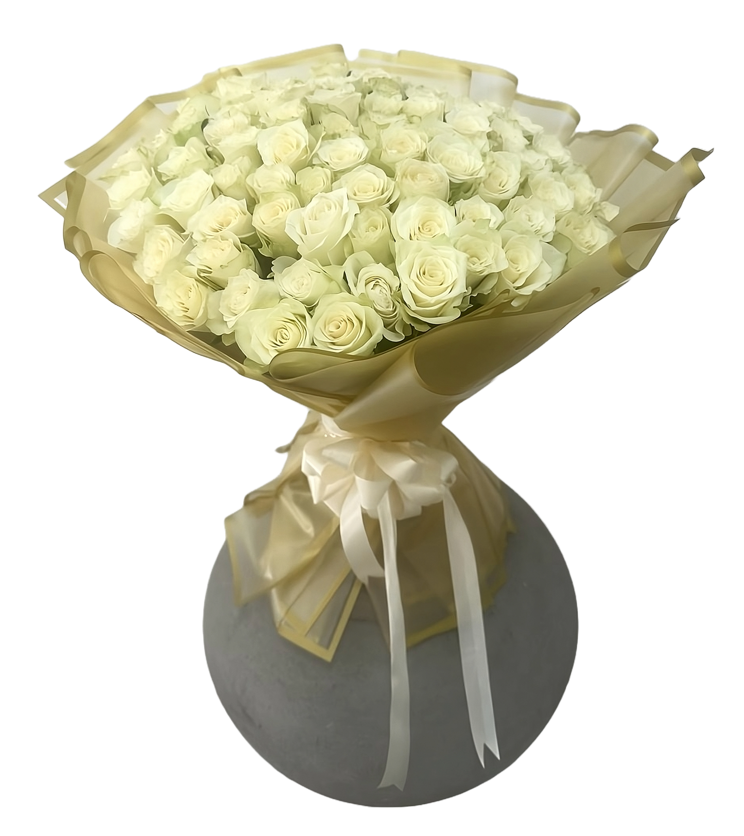 100/50 White Rose Bouquet