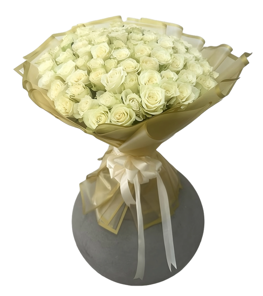 100/50 White Rose Bouquet