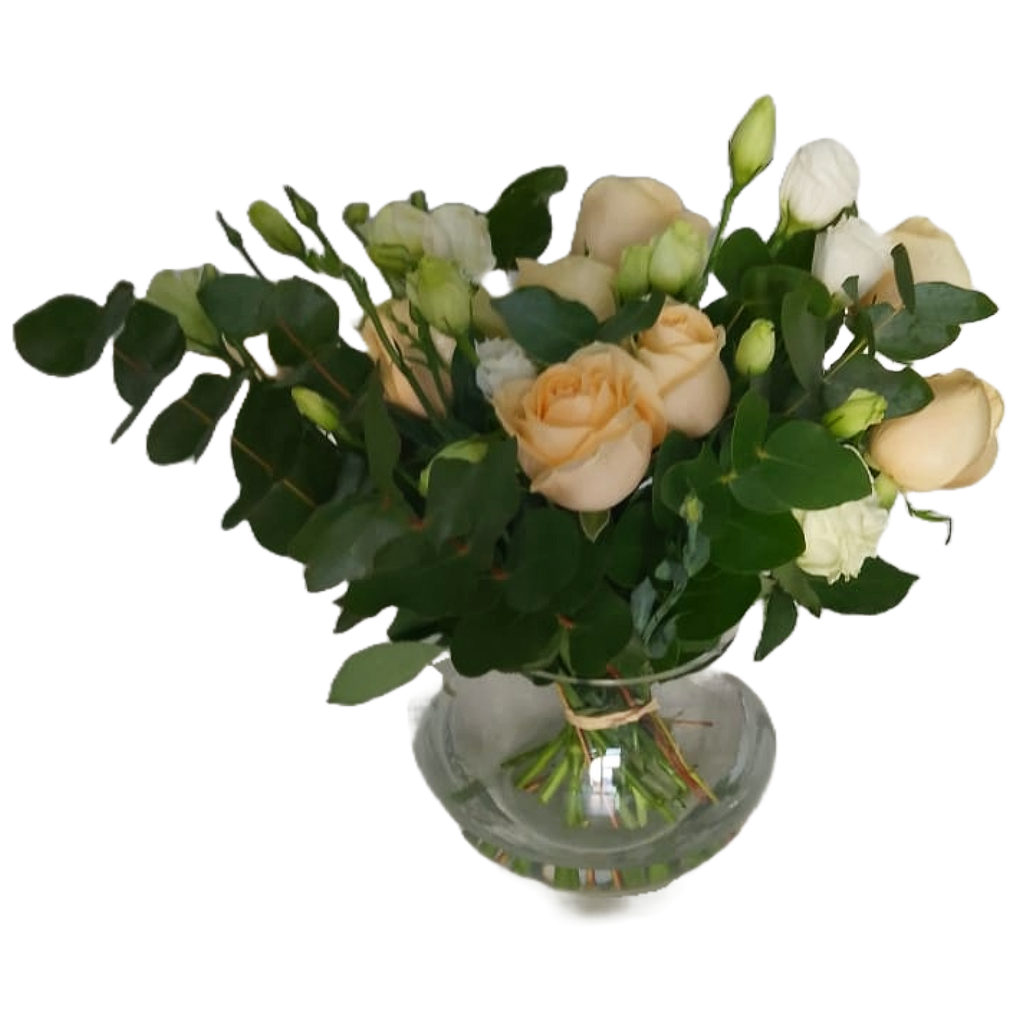 Champagne Rose & Lisianthus Vase Arrangement Pickup-Only